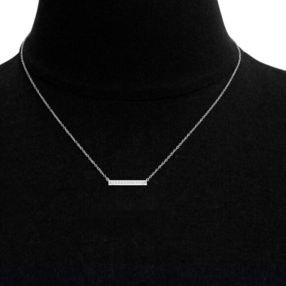 Diamond bar necklace - Picture 1 of 8